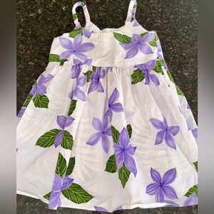Genuine Hawaiian made girl Floral Purple Dress